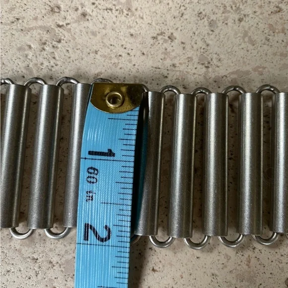 Rare Vintage YSL Yves Saint Laurent Metal Disco Bullet Chain Belt Signed - Picture 5 of 5